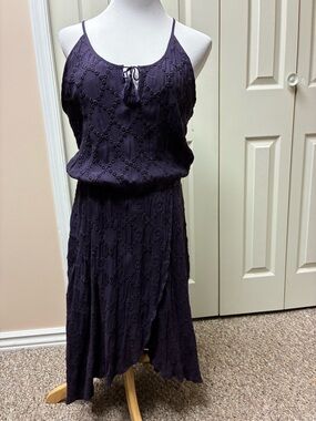 Temperance Size Large Deep Purple Sleeveless Maxi Dress